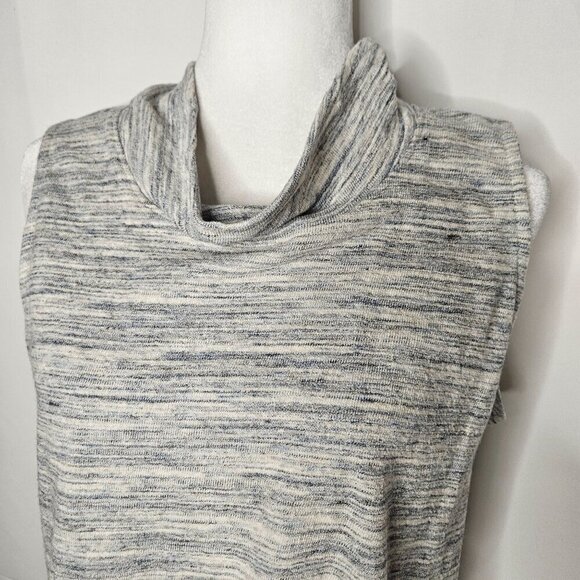 NEW J.Jill Pure Jill Medium Petite French Terry Sleeveless Mock Neck Top Heather - Picture 5 of 8